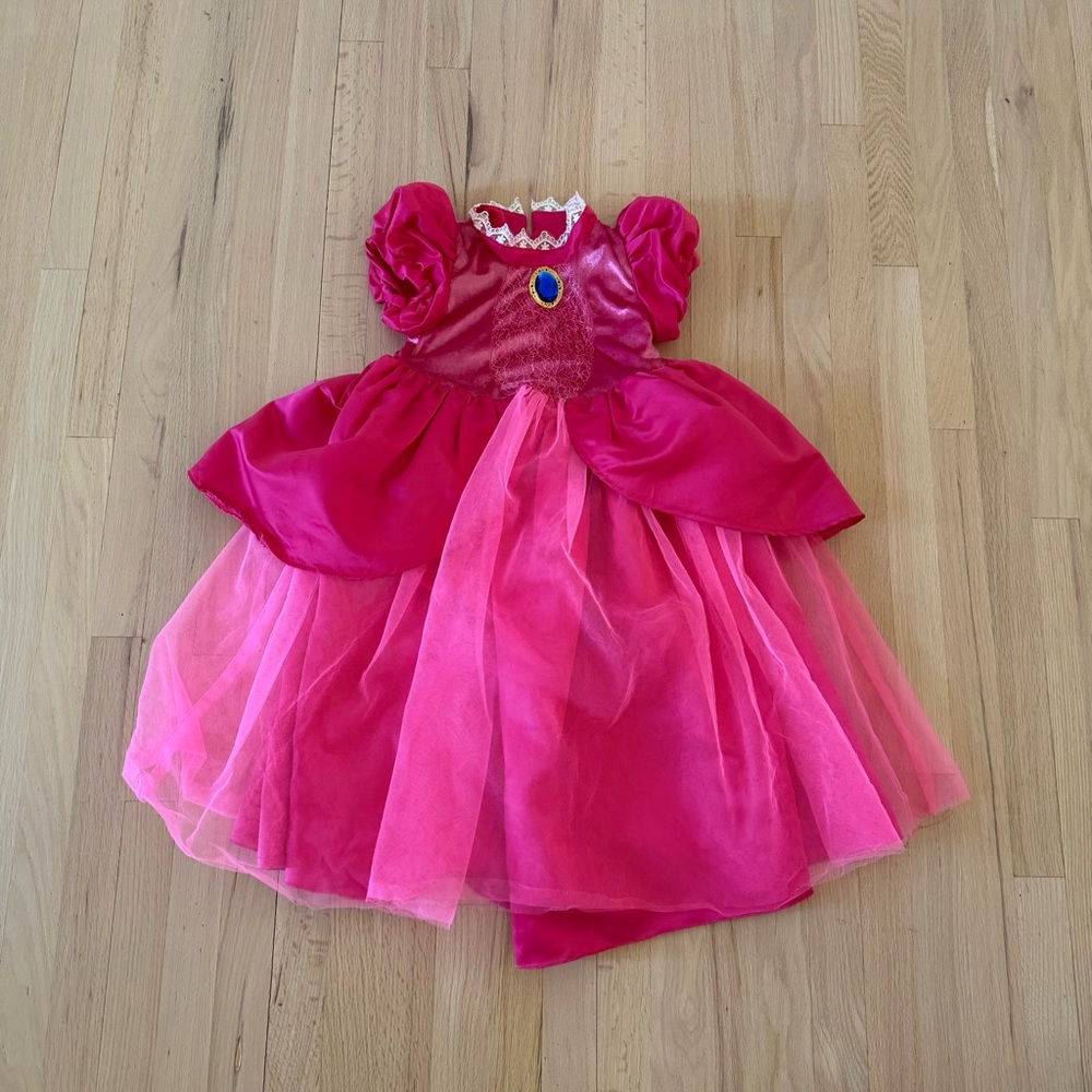 Super Mario Bros. Princess Peach Costume Dress, Size 7 - Picture 3 of 4